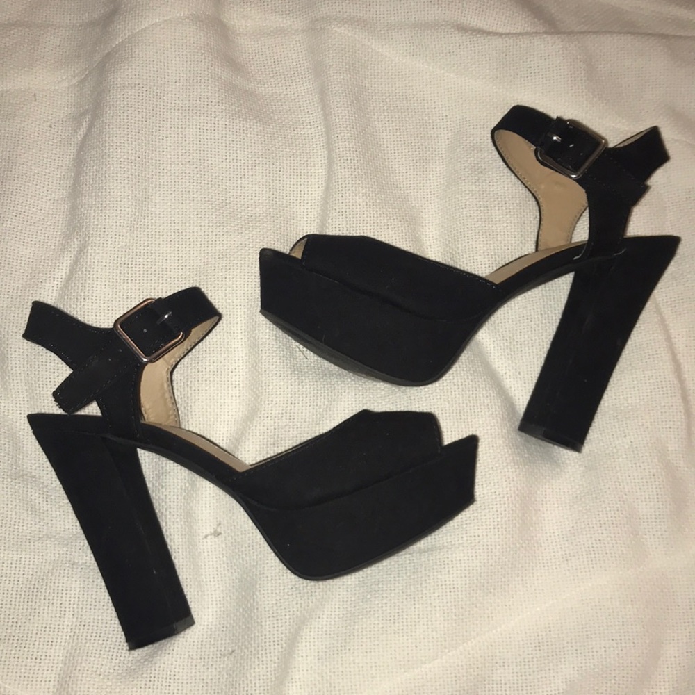 Black platform heels